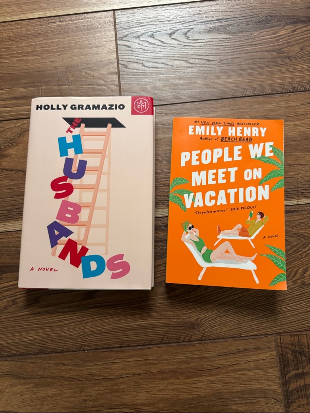 The Husbands Book by Holly Gramazio & People We Meet On Vacation by Emily Henry